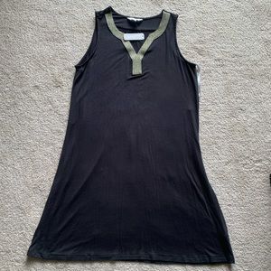 NWT Black Embellished Neck Shift Dress